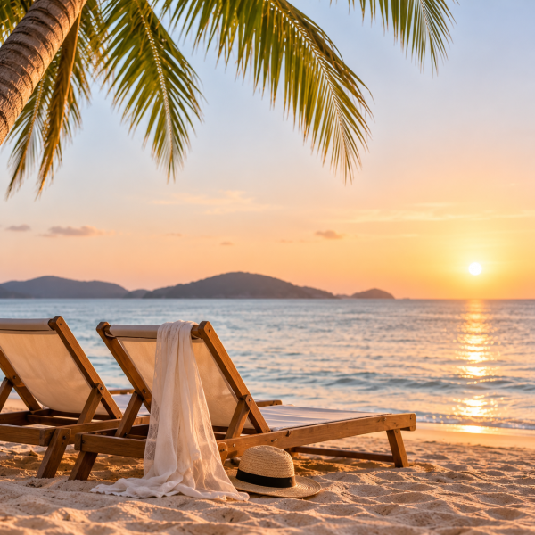 Romantischer-Sonnenuntergang-am-Tropenstrand
